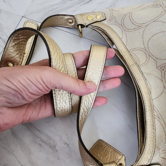 Euc Rare Vintage Coach Linen Penelope Crossbody Bag Shoulder Purse - Picture 5 of 12